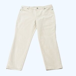 Talbots Flawless Slim Ankle Jeans, Size 16P, Ivory